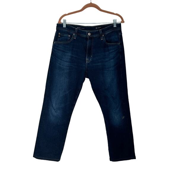 AG Adriano Goldschmied Men's Jeans 33x27 Blue Denim The Graduate Tailored Leg - Picture 2 of 13